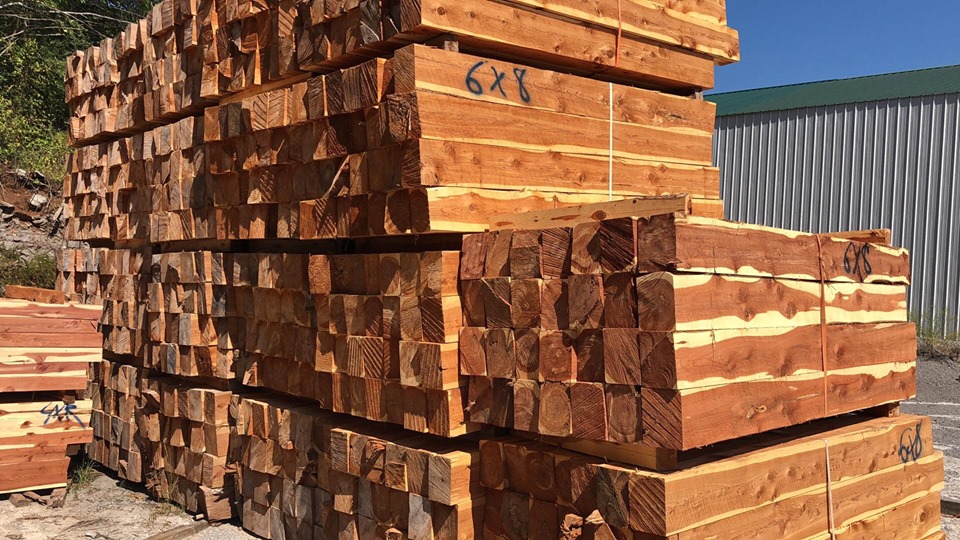 GỖ TUYẾT TÙNG ĐỎ (RED CEDAR CANTS) GỖ TUYẾT TÙNG ĐỎ (RED CEDAR CANTS)