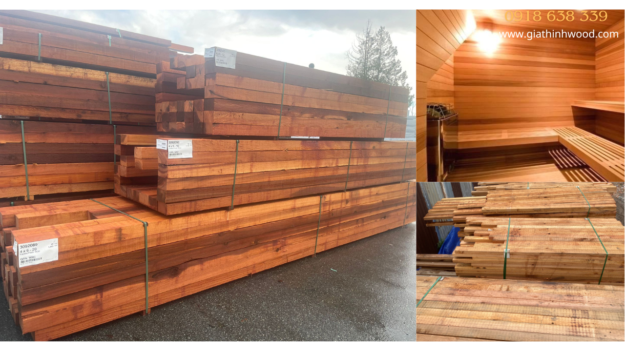GỖ TUYẾT TÙNG ĐỎ CANADA (WESTERN RED CEDAR) Gỗ tuyết tùng đỏ canada